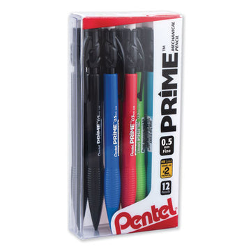 Pentel® Prime Mechanical Pencil, 0.5 Mm, Hb (#2.5), Black Lead, Assorted Barrel Colors, Dozen freeshipping - TVN Wholesale